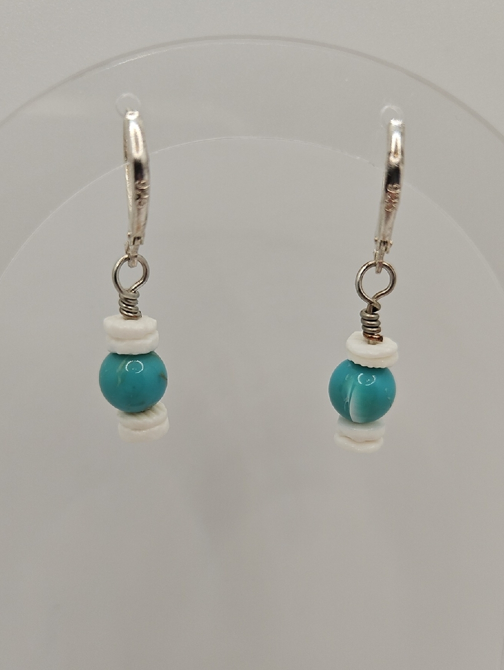 Turquoise And Shell Earrings - Picture 6 of 8